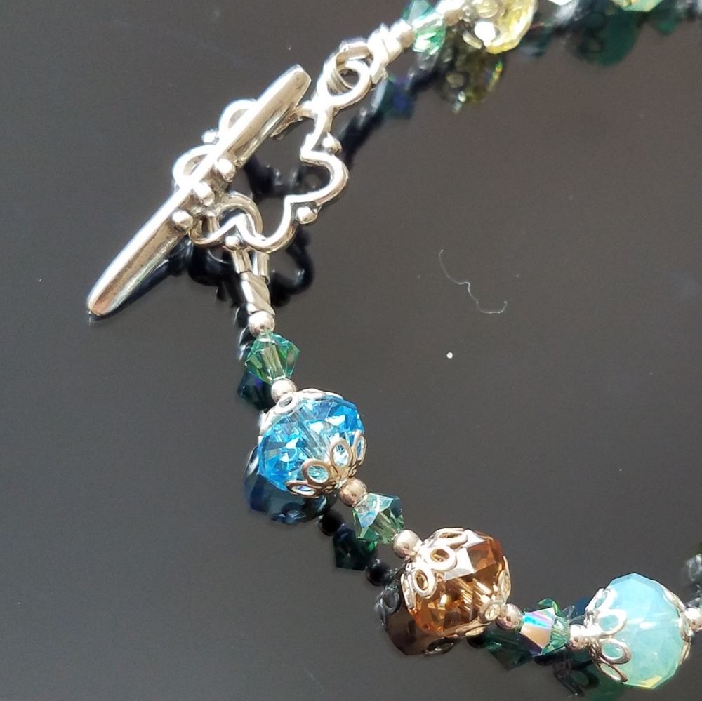 Sterling Silver Austrian Crystal Bracelet - Picture 11 of 11